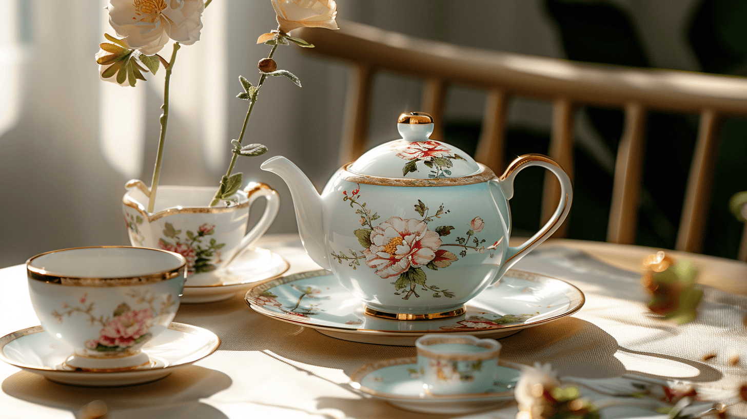 A couple celebrating their twentieth wedding anniversary with china and platinum gifts representing two decades of love